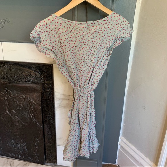 Blue and pink wrap dress - Picture 3 of 3